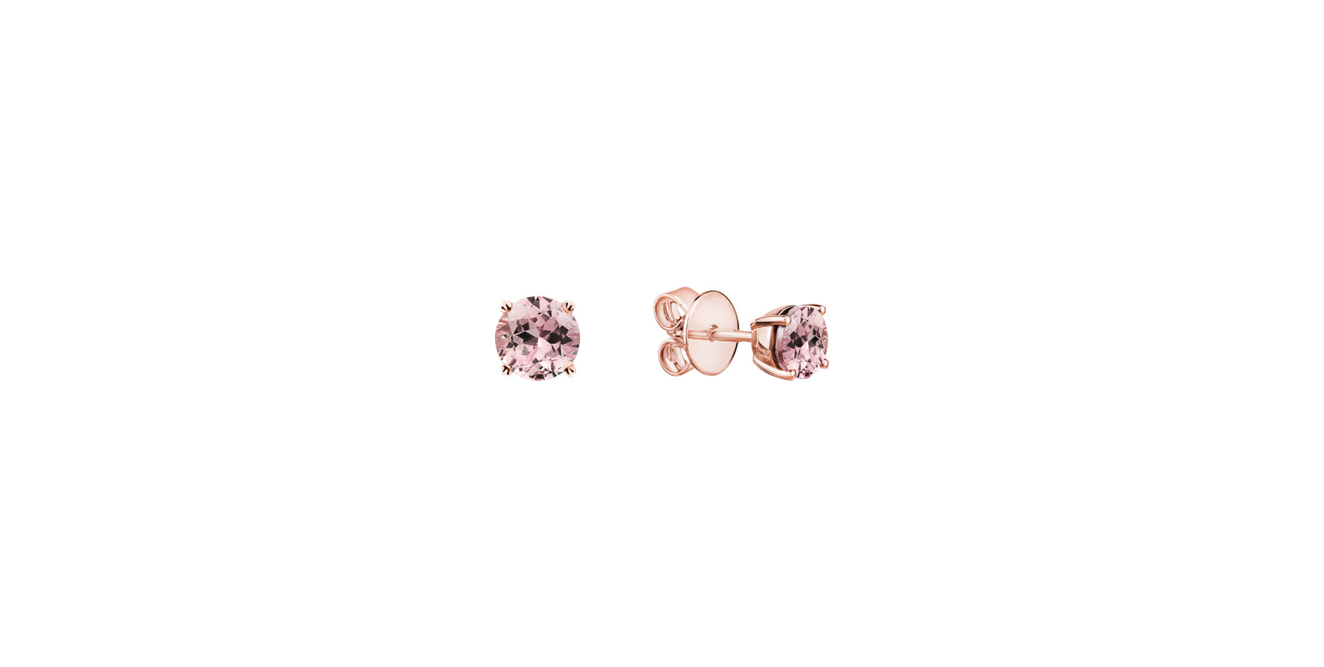 Earrings with Morganite Orbs