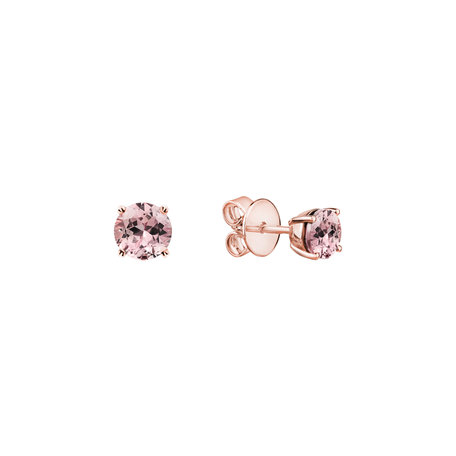 Earrings with Morganite Orbs