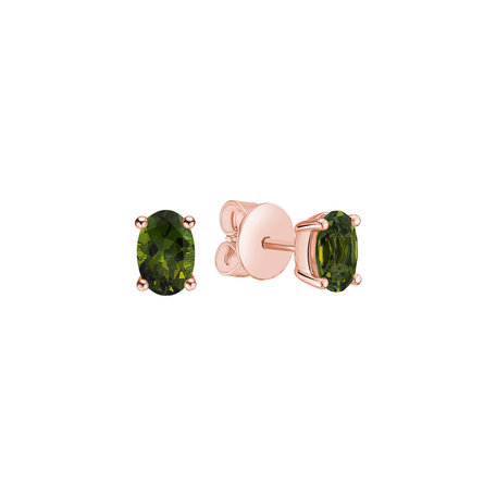 Earrings with Tourmaline Mystic Abyss