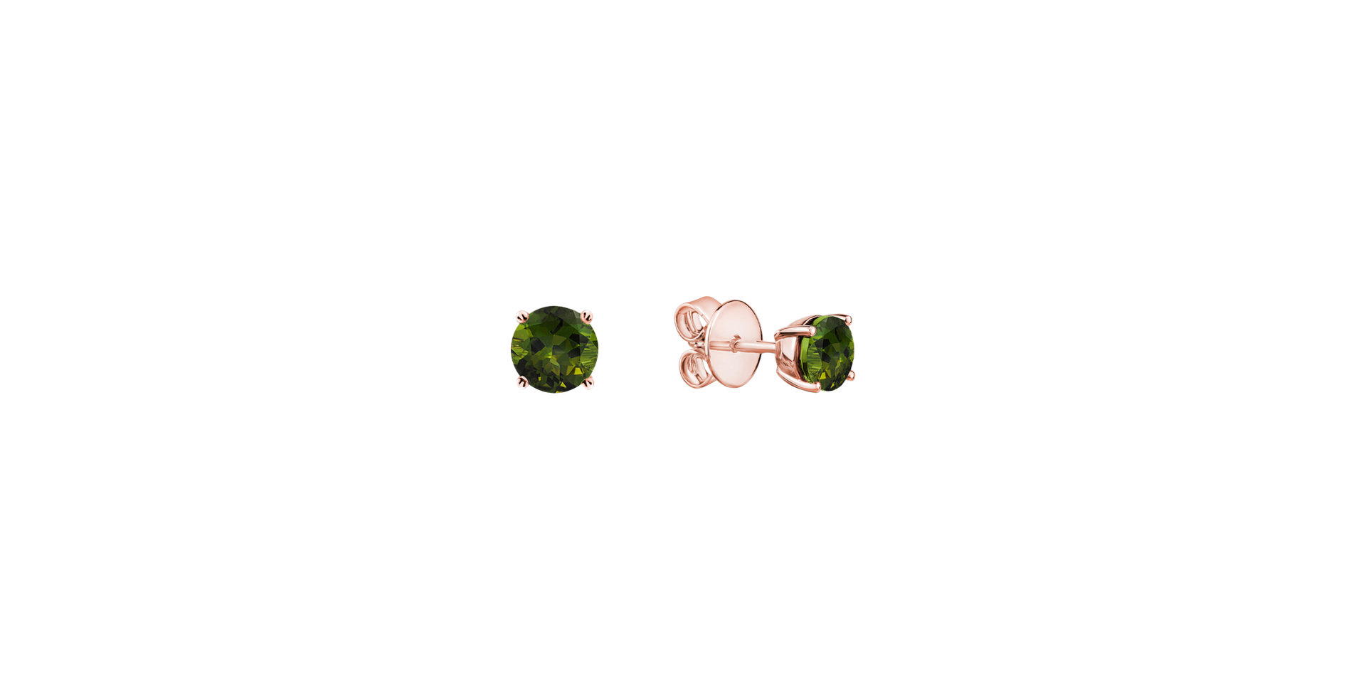 Earrings with Tourmaline Orbs