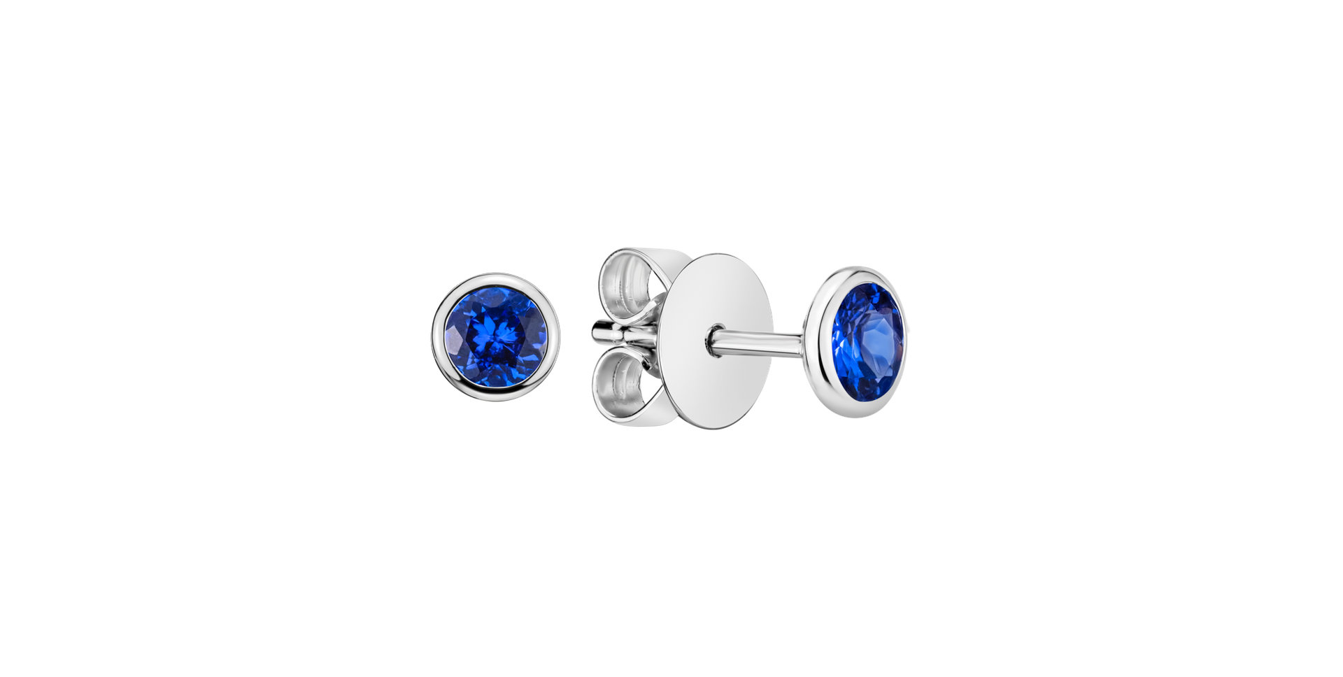 Earrings with Tanzanite Shiny Dots