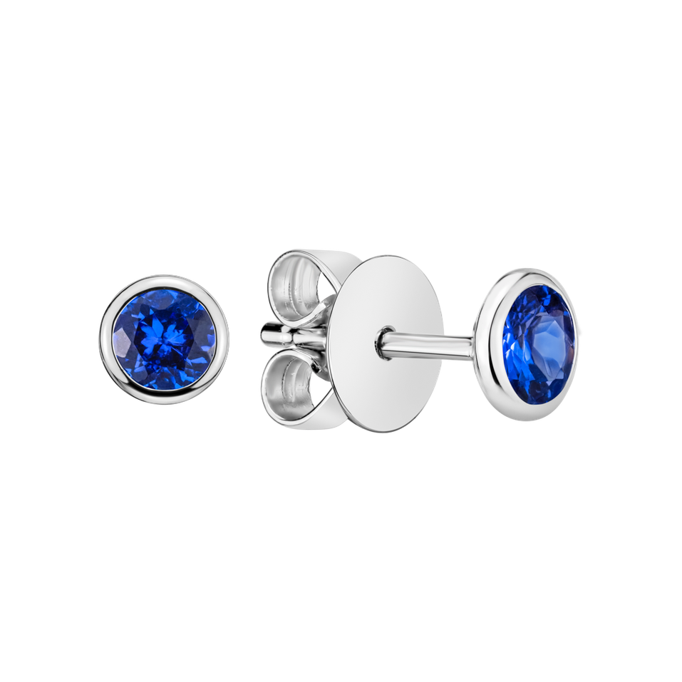 Earrings with Tanzanite Shiny Dots