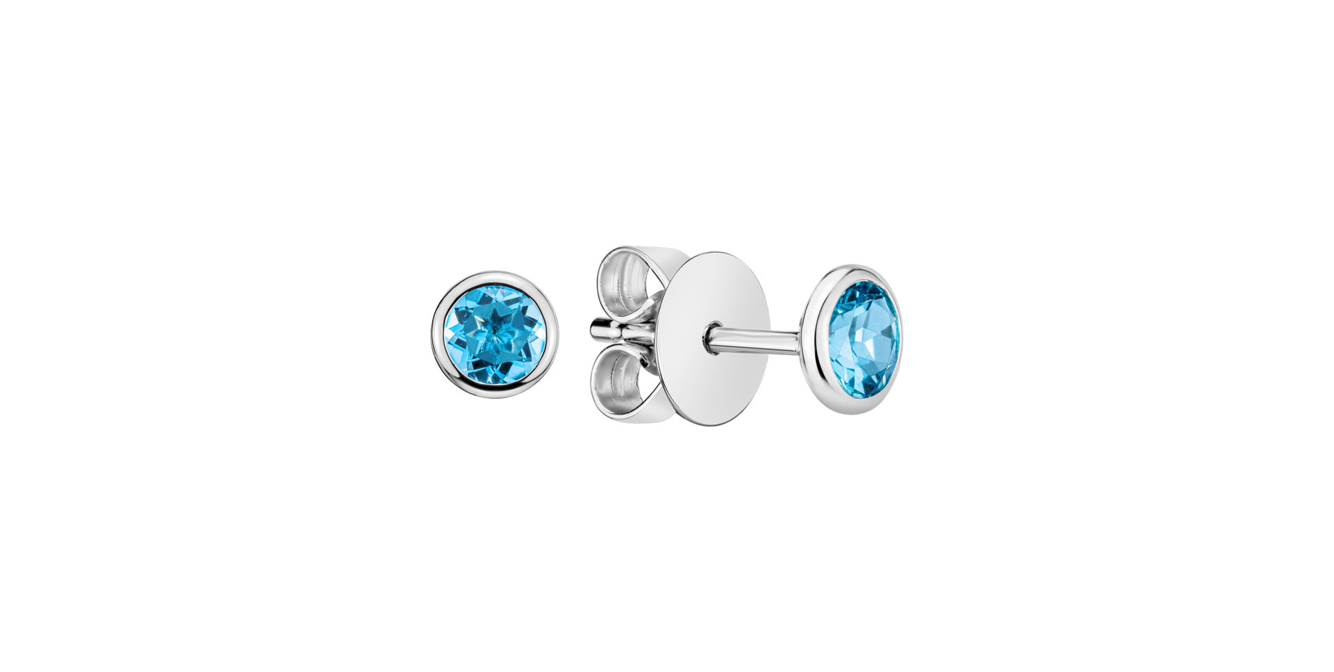 Earrings with Topaz Shiny Dots