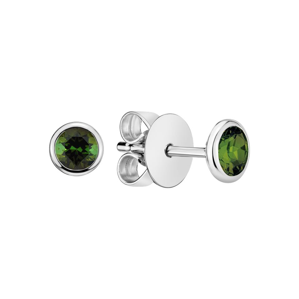 Earrings with Tourmaline Shiny Dots