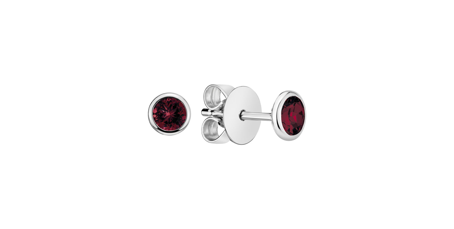 Earrings with Rhodolite Neon Dots