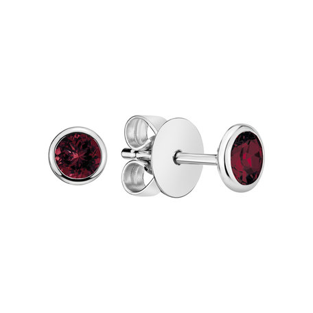Earrings with Rhodolite Neon Dots
