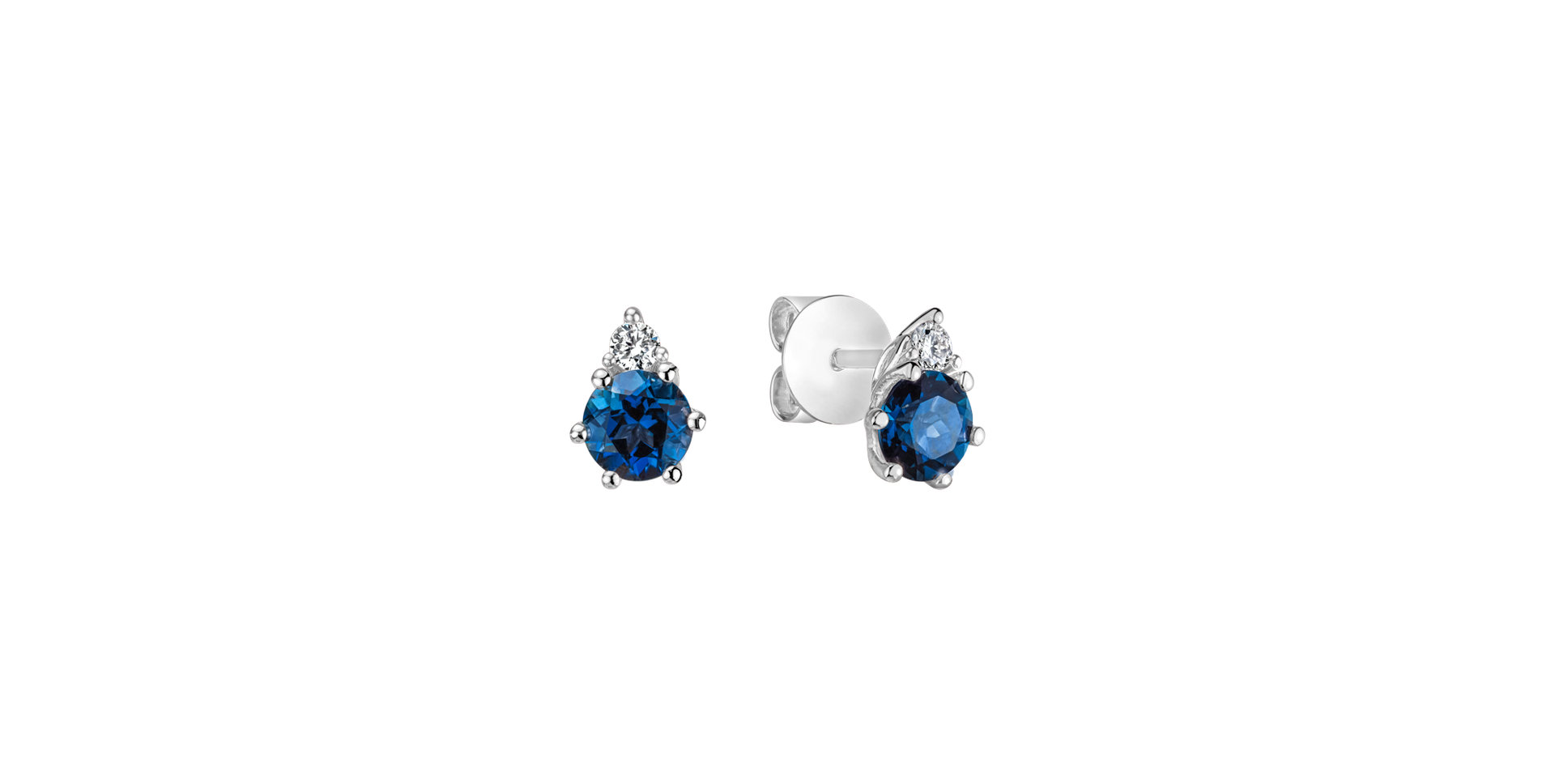 Diamond earrings with Topaz Lux
