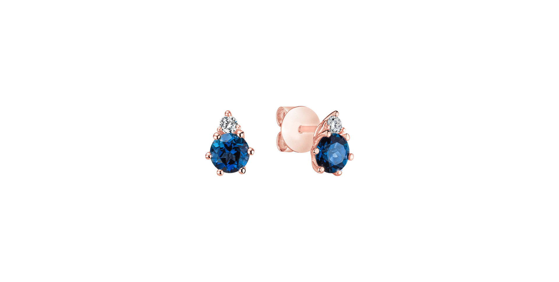 Diamond earrings with Topaz Lux