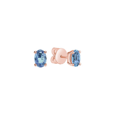 Earrings with Sapphire Mystic Abyss