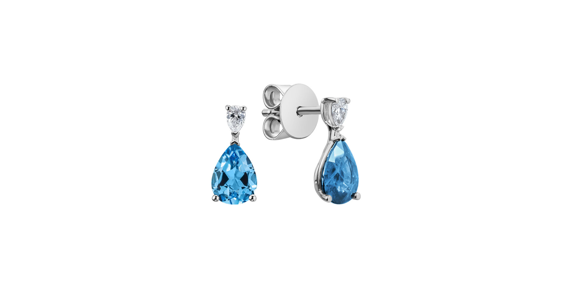 Diamond earrings with Topaz Whispers of Avalon