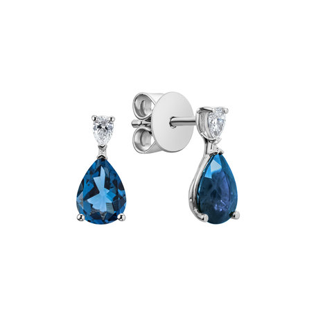 Diamond earrings with Topaz Whispers of Avalon