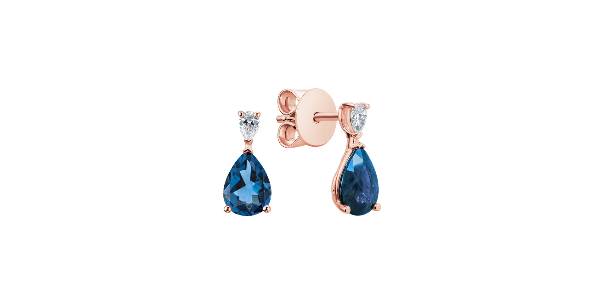 Diamond earrings with Topaz Whispers of Avalon