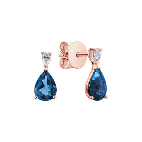 Diamond earrings with Topaz Whispers of Avalon