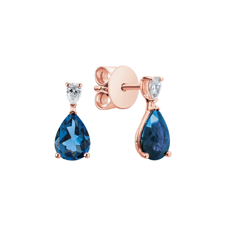 Diamond earrings with Topaz Whispers of Avalon