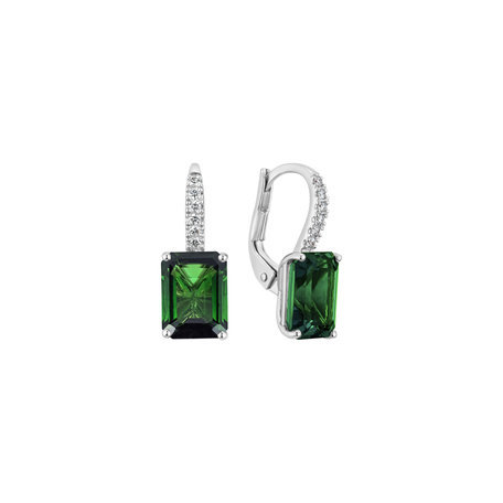 Diamond earrings with Tourmaline Carlotta