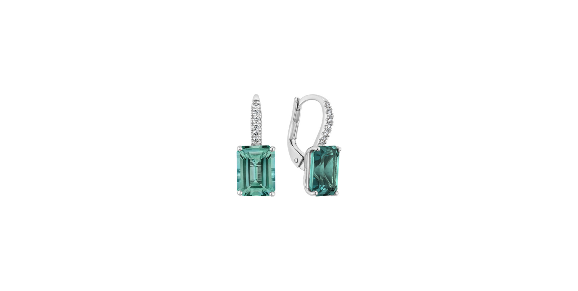 Diamond earrings with Tourmaline Carlotta