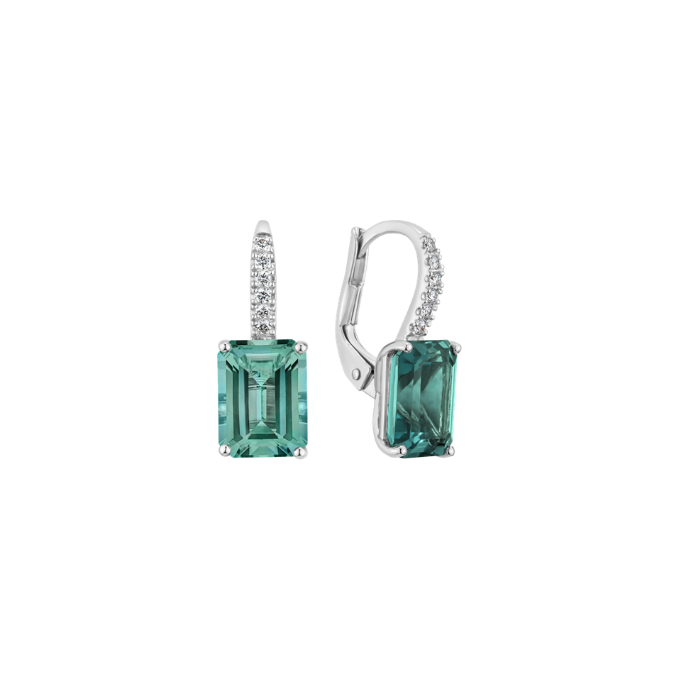 Diamond earrings with Tourmaline Carlotta