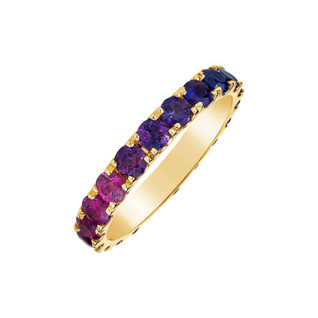 Ring with Sapphires Gradient Harmony