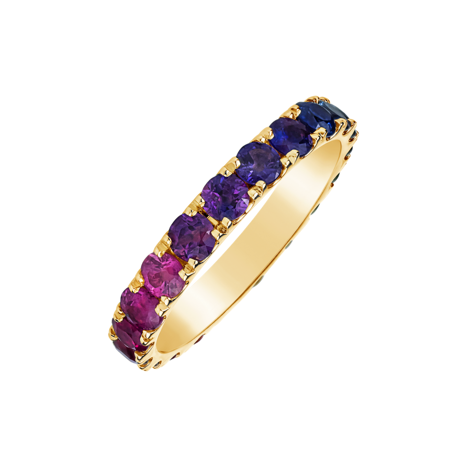 Ring with Sapphires Gradient Harmony