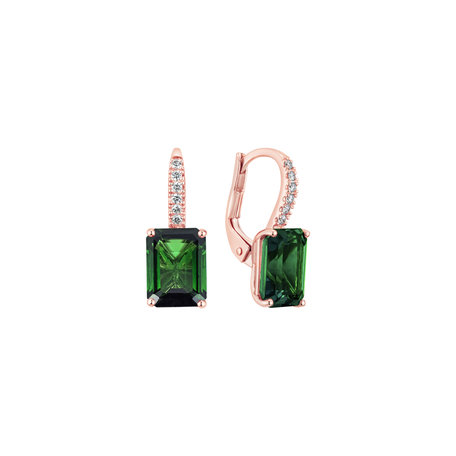 Diamond earrings with Tourmaline Carlotta