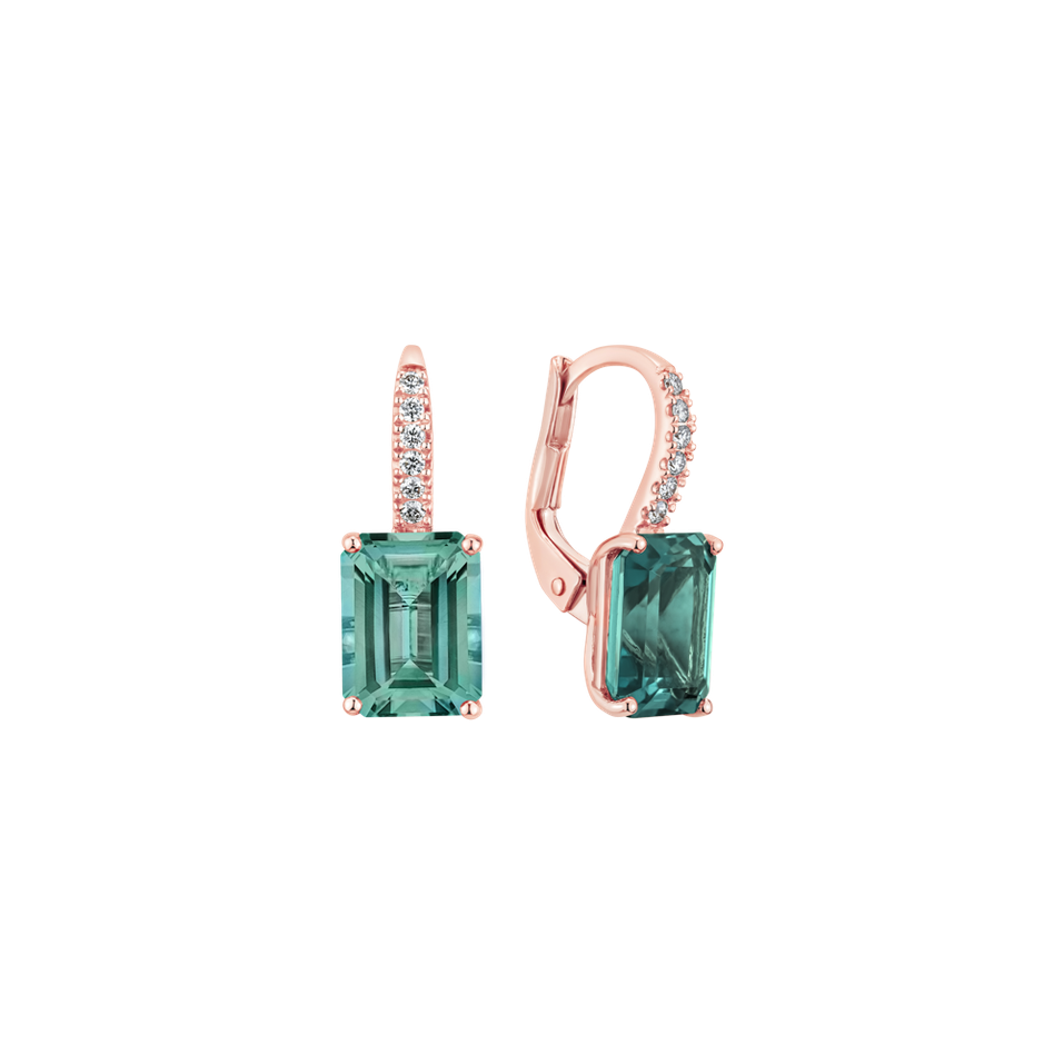 Diamond earrings with Tourmaline Carlotta