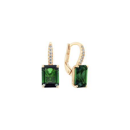 Diamond earrings with Tourmaline Carlotta