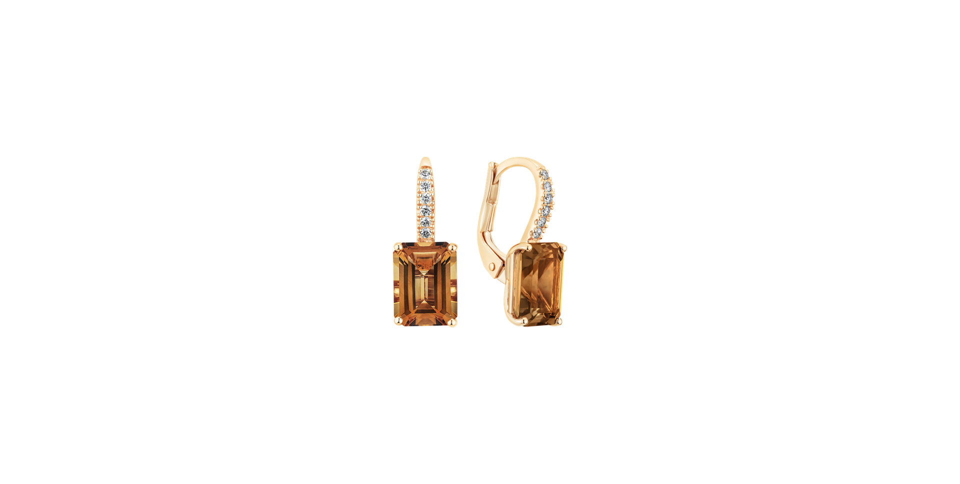 Diamond earrings with Tourmaline Carlotta