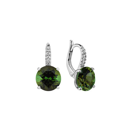 Diamond earrings with Tourmaline Bethy
