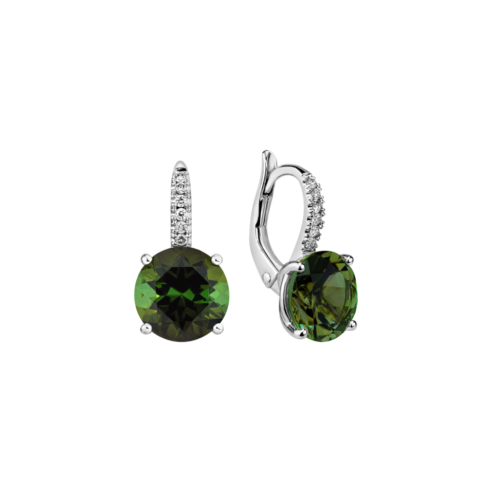 Diamond earrings with Tourmaline Bethy