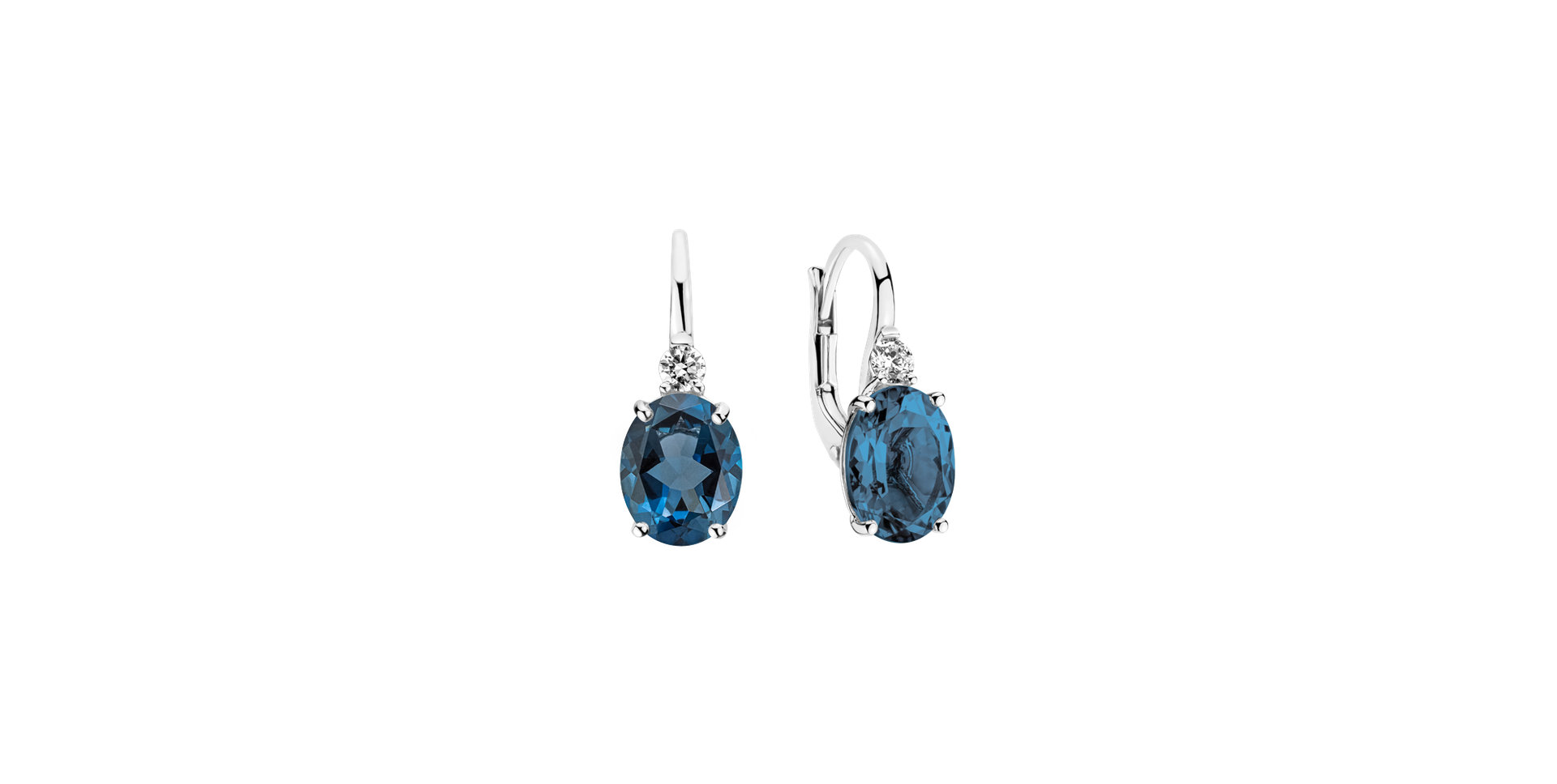 Diamond earrings with Topaz Juliette