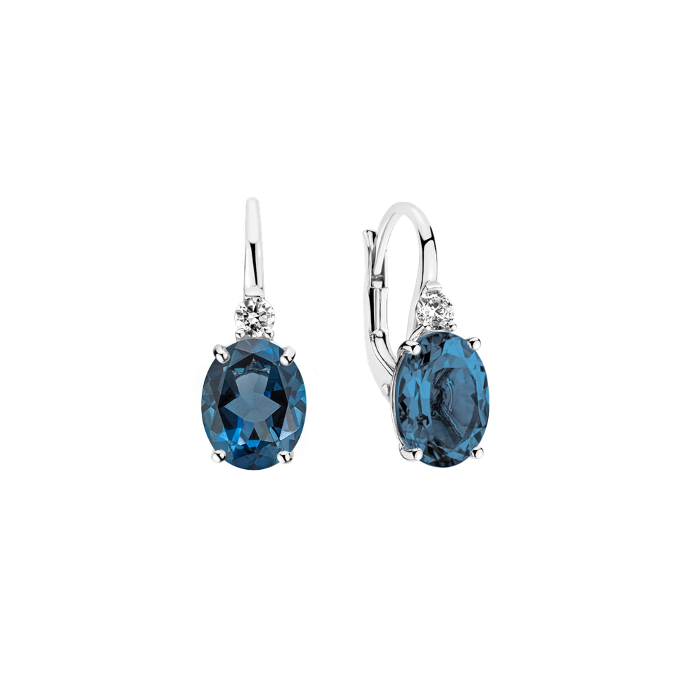 Diamond earrings with Topaz Juliette
