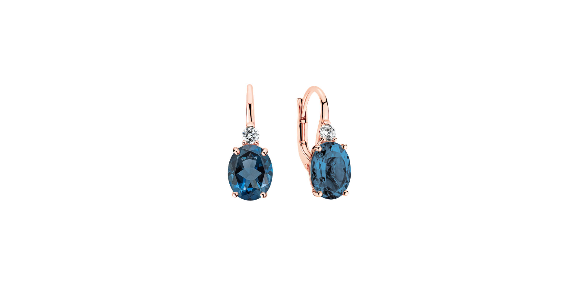Diamond earrings with Topaz Juliette