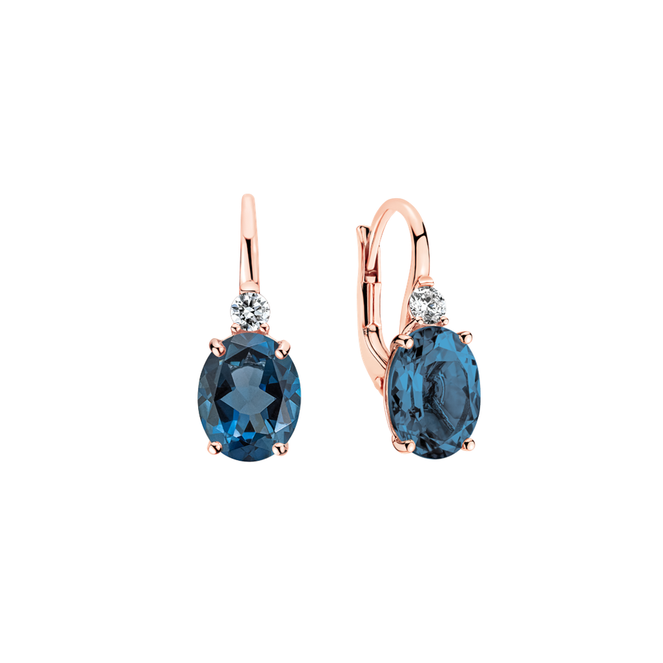 Diamond earrings with Topaz Juliette