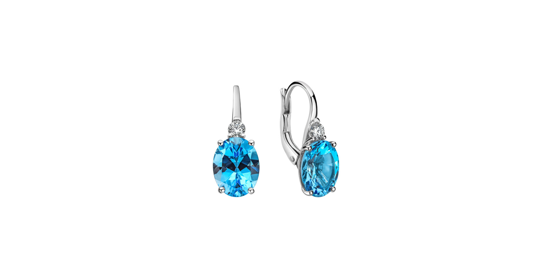 Diamond earrings with Topaz Juliette
