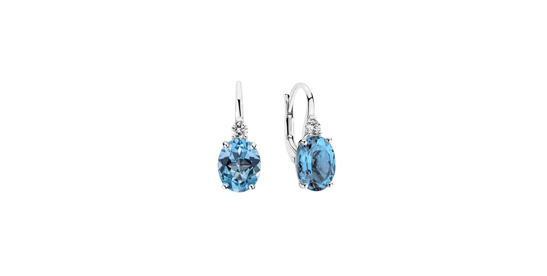 Diamond earrings with Topaz Juliette