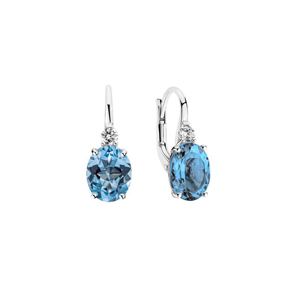Diamond earrings with Topaz Juliette