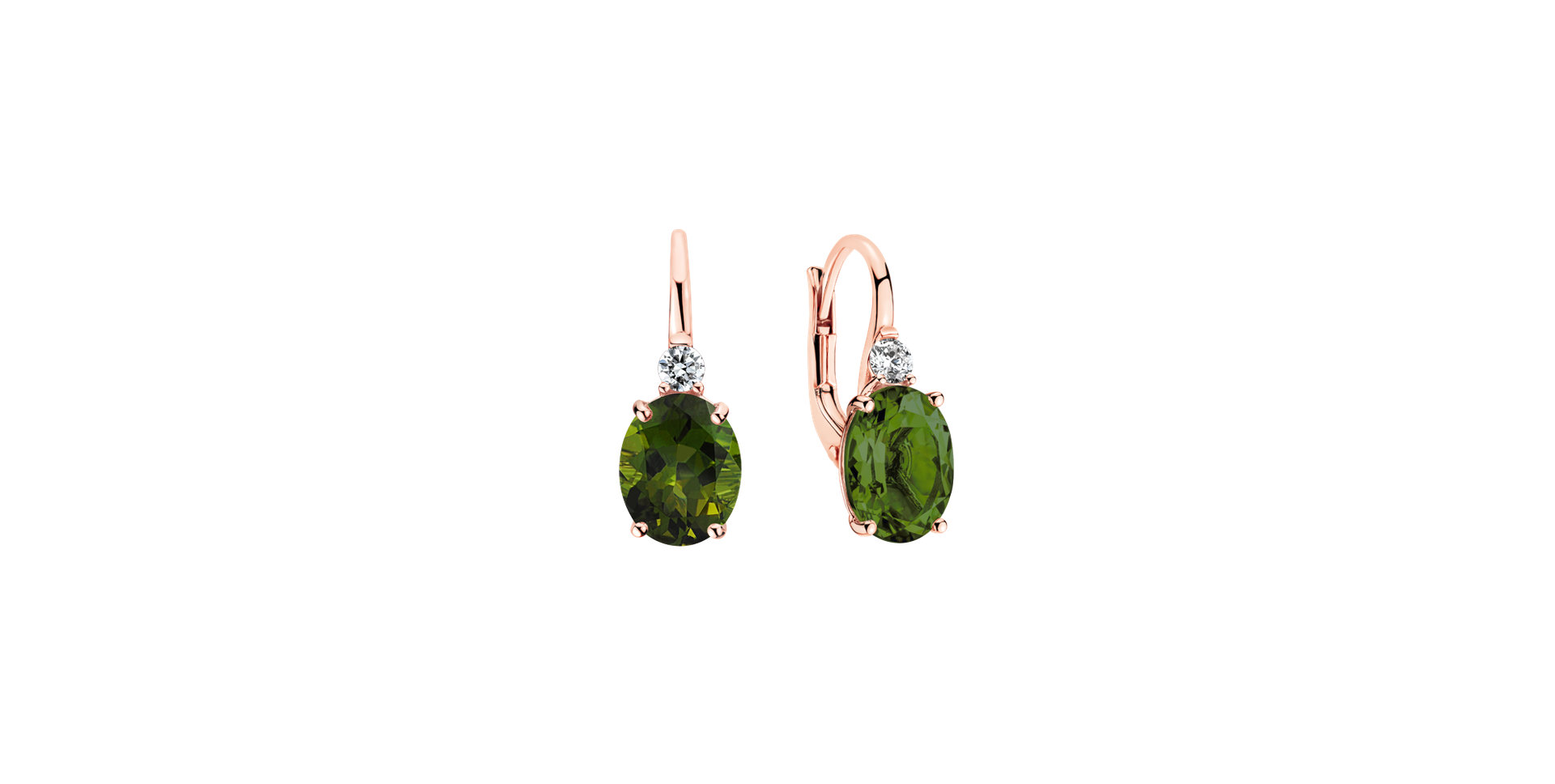 Diamond earrings with Tourmaline Juliette