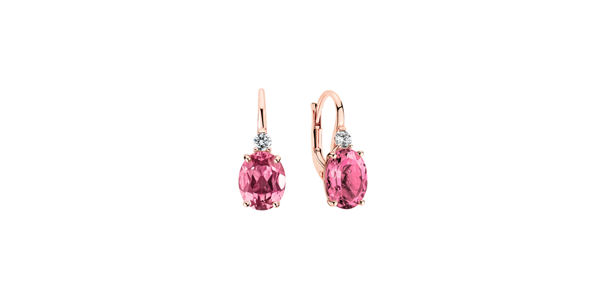 Diamond earrings with Tourmaline Juliette