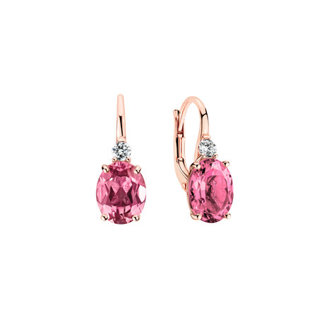 Diamond earrings with Tourmaline Juliette