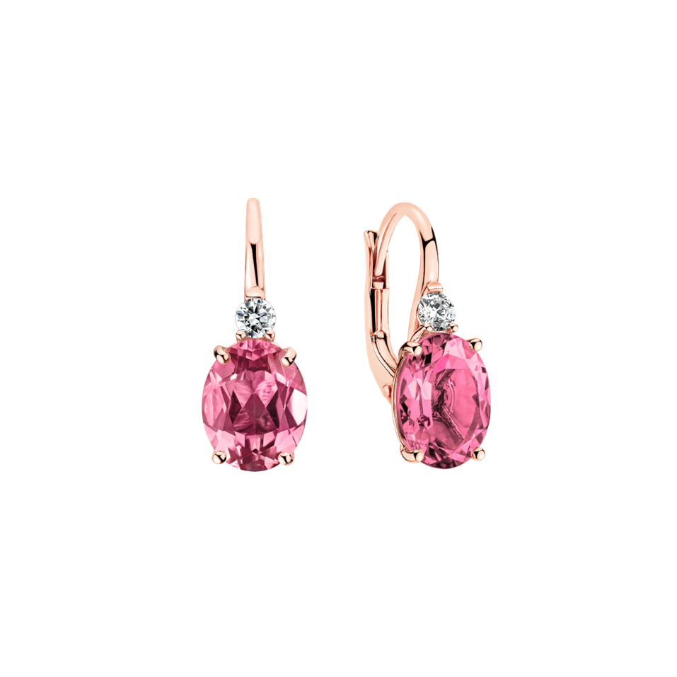 Diamond earrings with Tourmaline Juliette