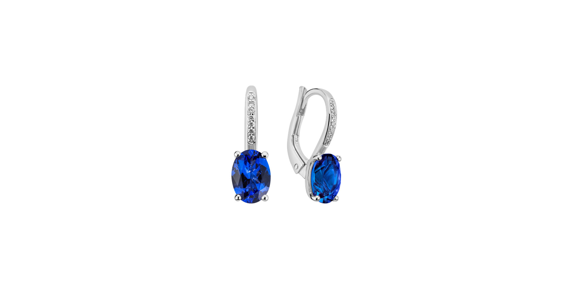 Diamond earrings with Tanzanite Lucrezia
