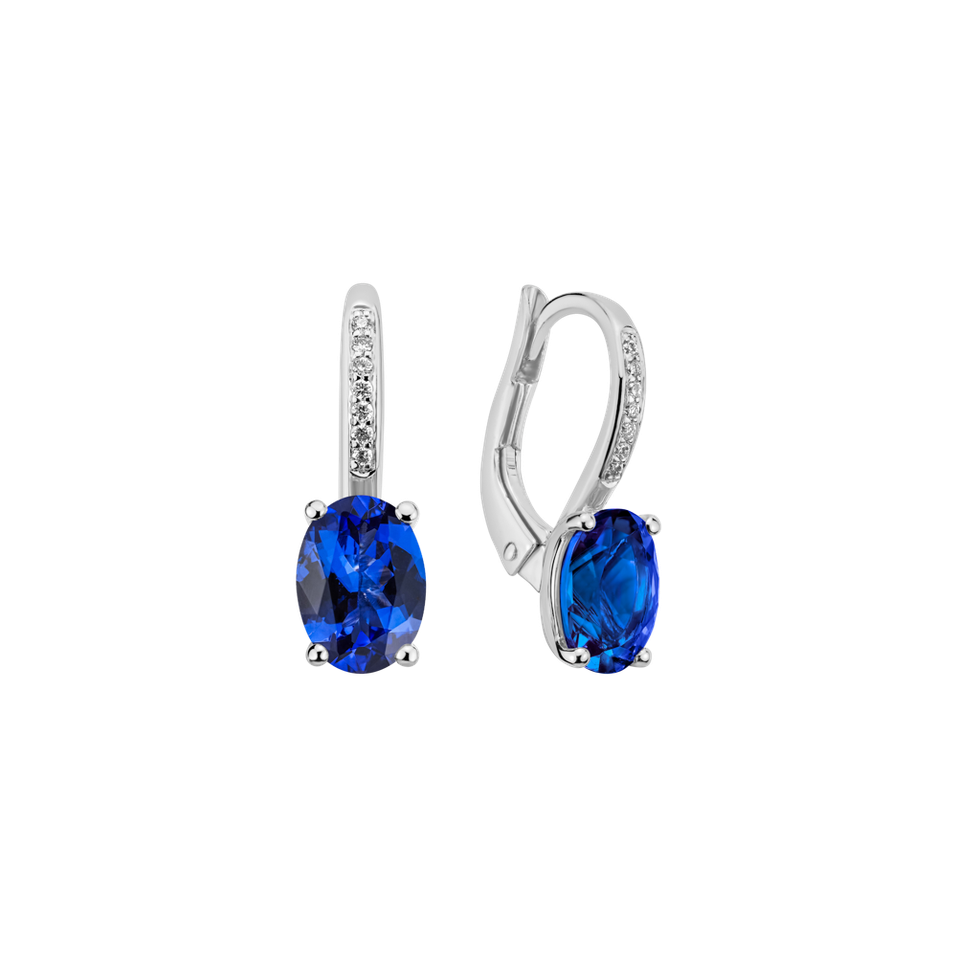 Diamond earrings with Tanzanite Lucrezia