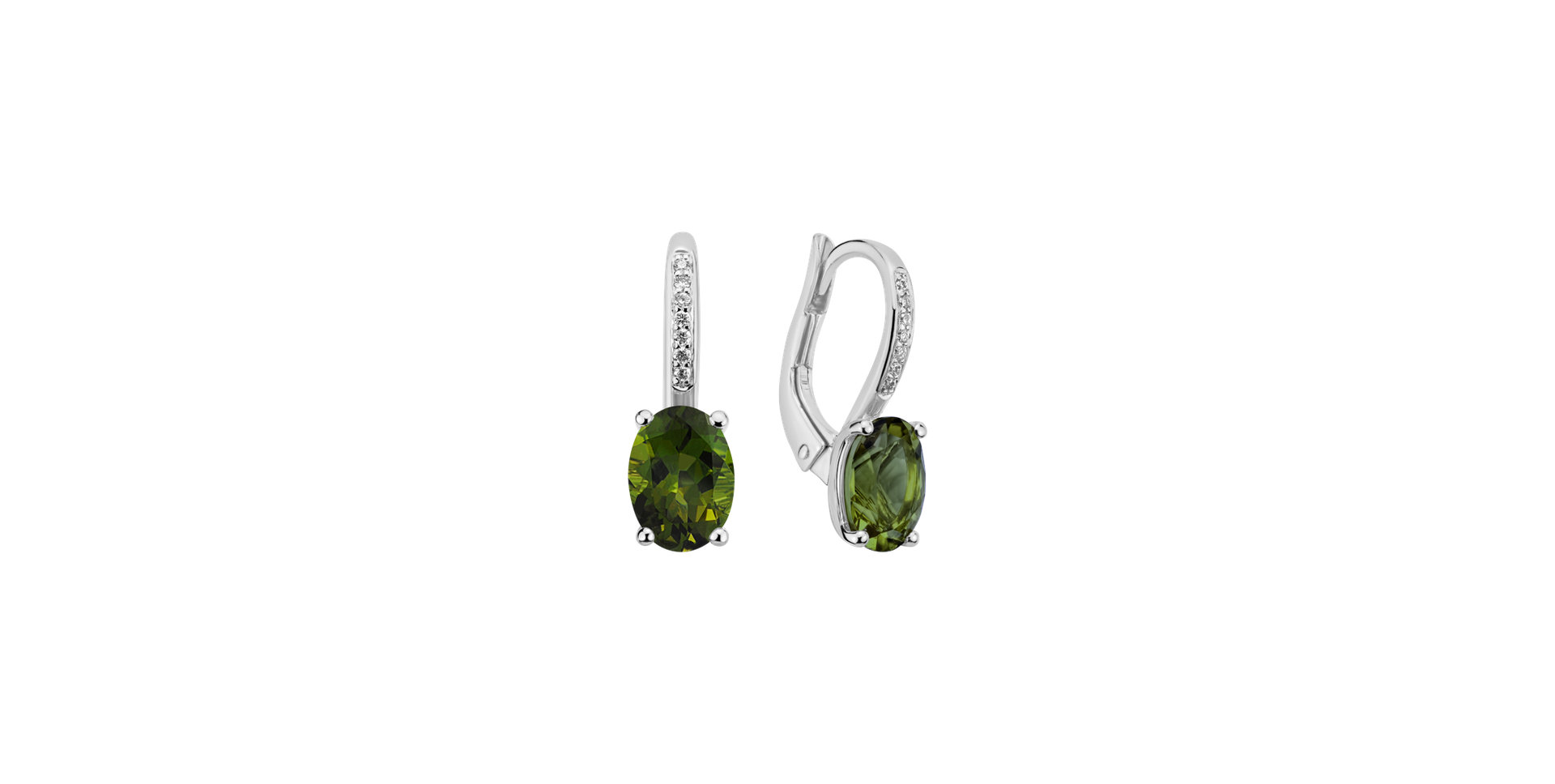 Diamond earrings with Tourmaline Lucrezia