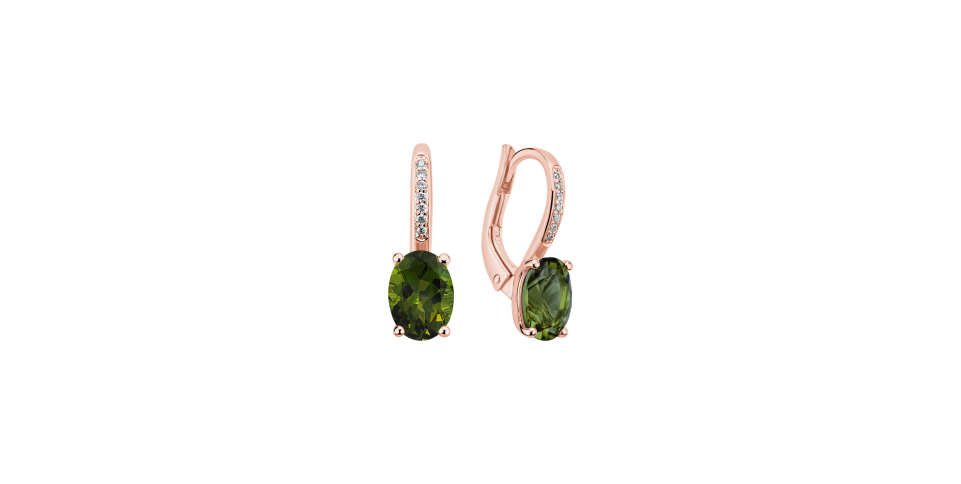 Diamond earrings with Tourmaline Lucrezia