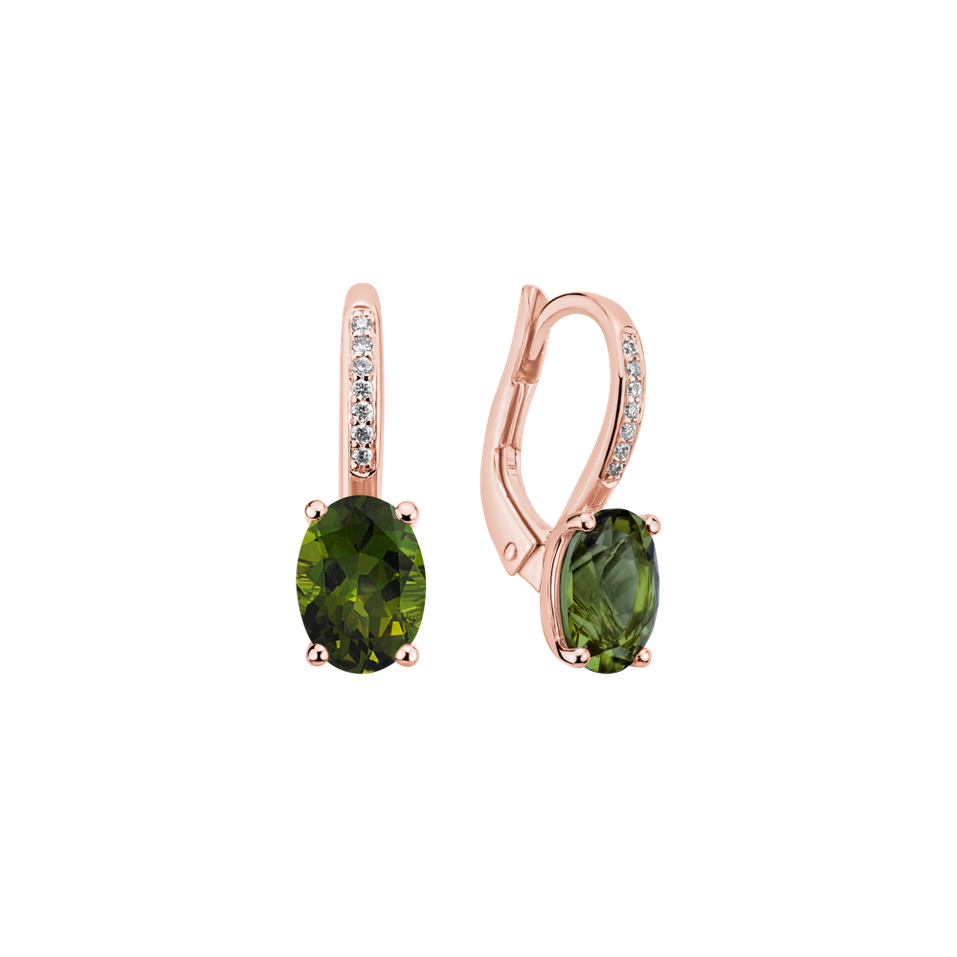 Diamond earrings with Tourmaline Lucrezia