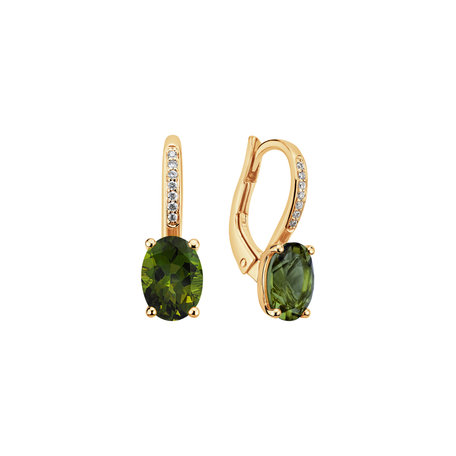 Diamond earrings with Tourmaline Lucrezia