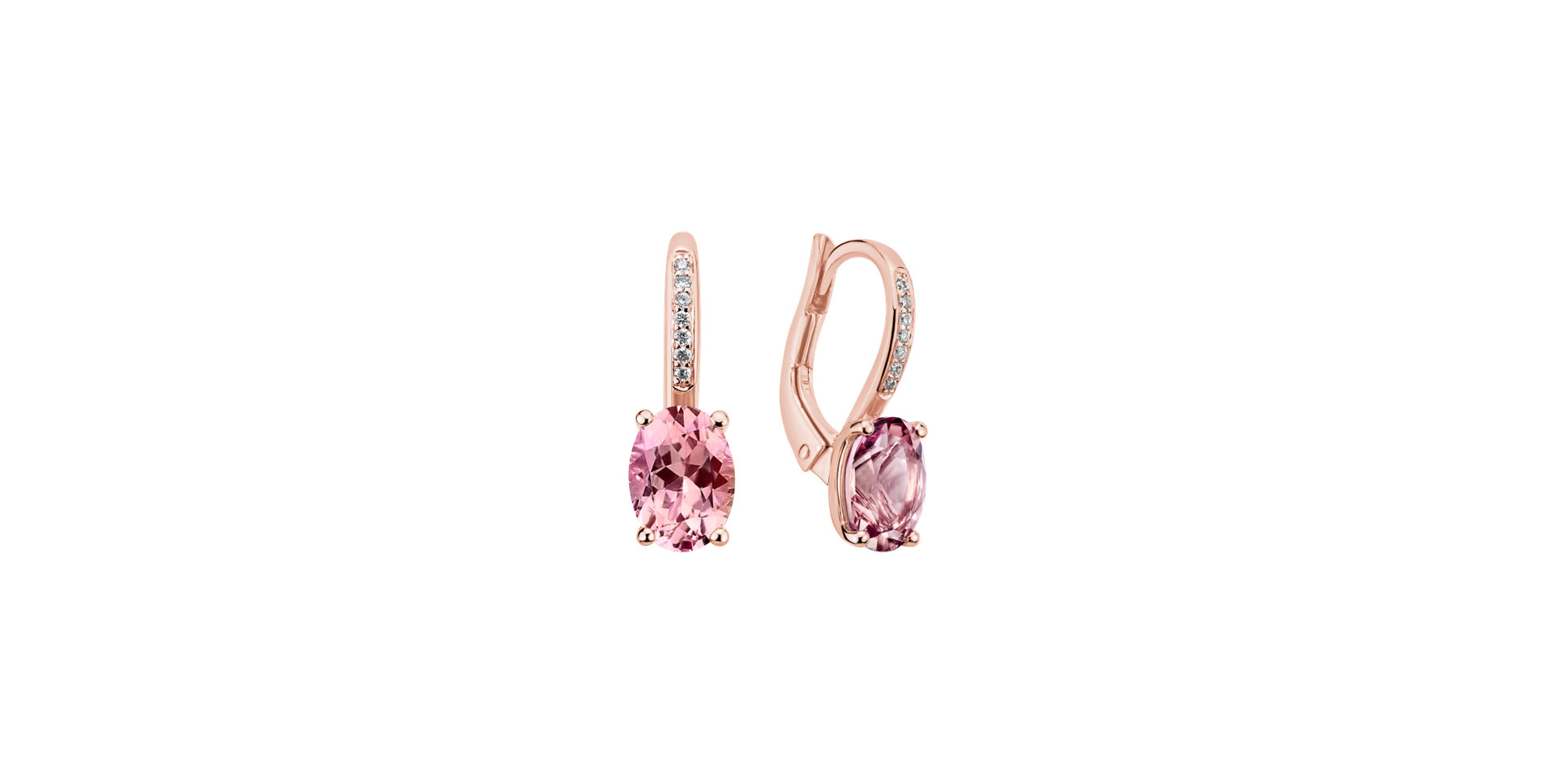 Diamond earrings with Tourmaline Lucrezia