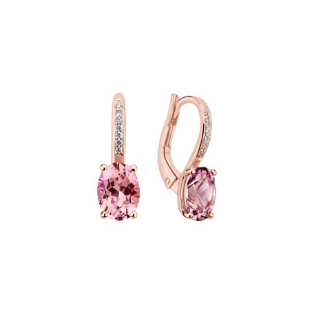 Diamond earrings with Tourmaline Lucrezia