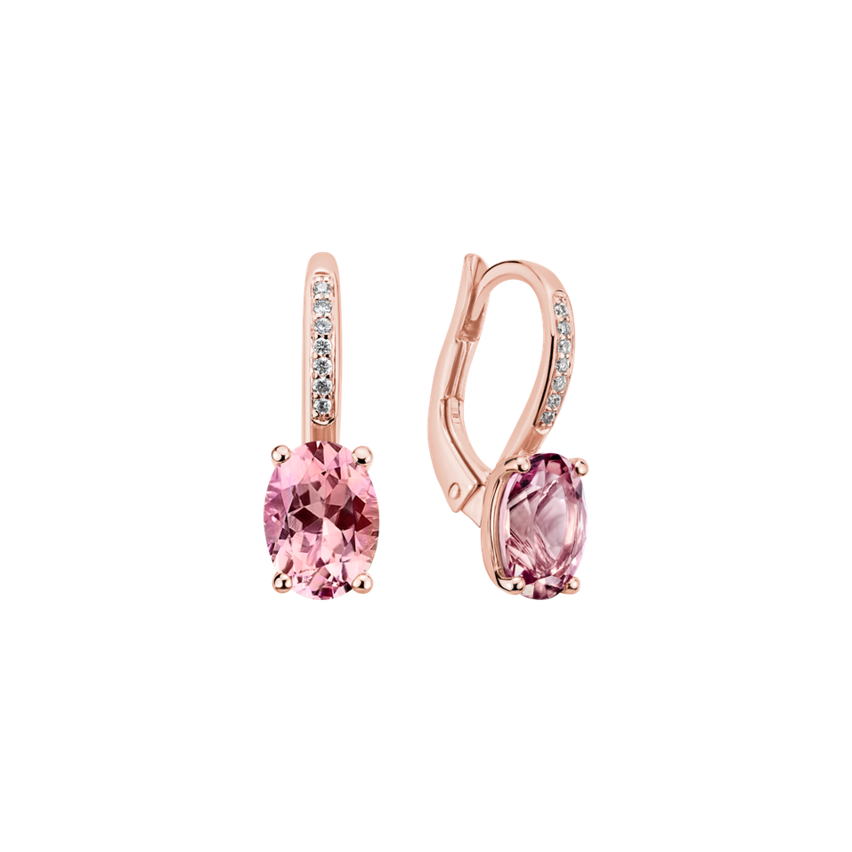 Diamond earrings with Tourmaline Lucrezia
