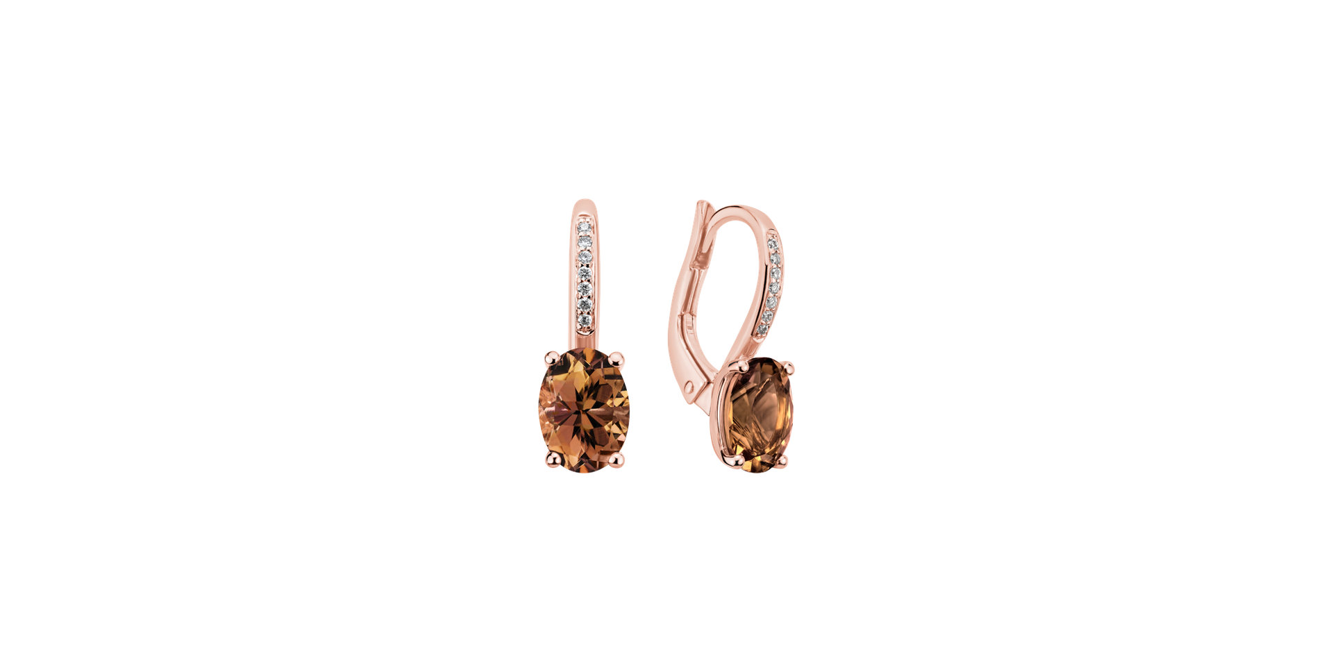 Diamond earrings with Tourmaline Lucrezia